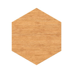 Naklejka premium Bamboo wood drink coaster isolated. Natural timber trivet.
