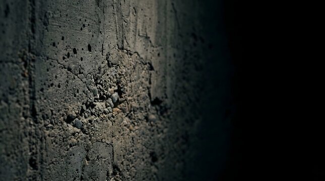 Dramatic Light on Rough Concrete Stone Wall Texture