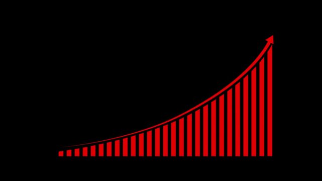 Business growth concept in allusive graph chart showing marketing sales profit increasing to target . Excellent financial status of corporate business rise up. technological advancements and growth .