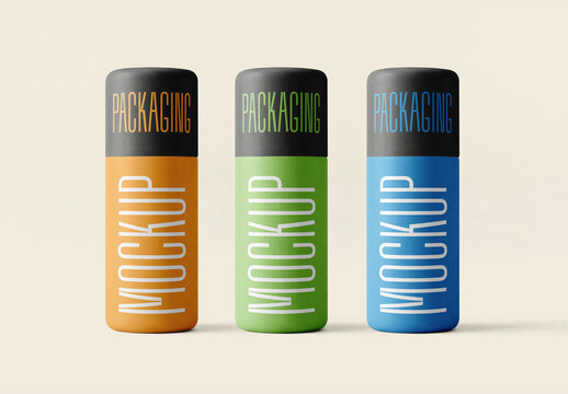 Cosmetic Foam Pump Bottle Mockup Collection with Editable Background