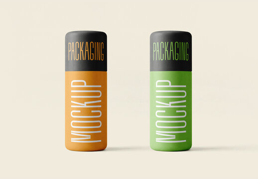 Cosmetic Foam Pump Bottle Mockup Collection with Editable Background