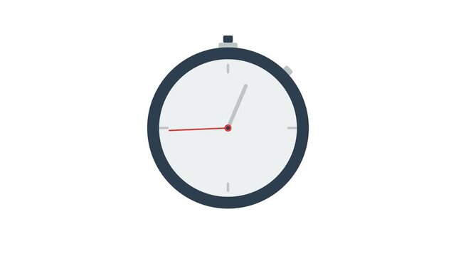 Minimalist Stopwatch Icon Set for Time Management Concepts