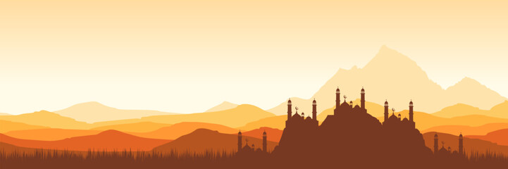 Minimalist Muslim festive backdrop for corporate email header and seasonal web landing page