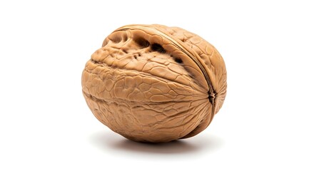 Walnut centered on a surface viewed from front