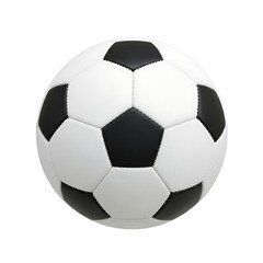 Fototapeta premium A black and white soccer ball on a white background