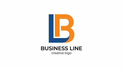 This image presents a modern logo design for 'Business Line,' featuring bold typography and colors, symbolizing brand identity, professionalism, and creativity in business landscape. © zhen
