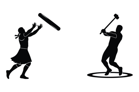 Athletes Tossing and Swinging in Sports