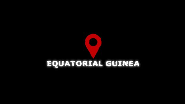 Equatorial Guinea Map Marker Location red pin Africa country marker