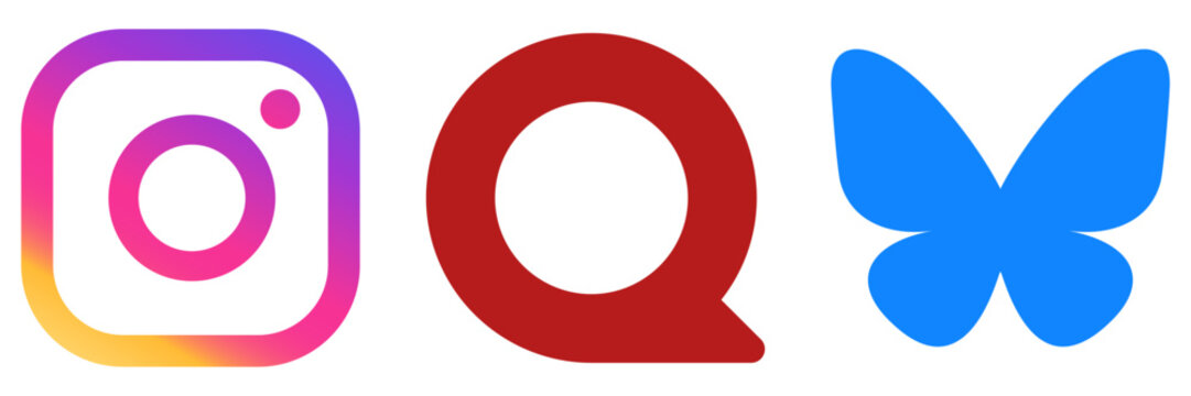 Instagram Quora Bluesky Icons