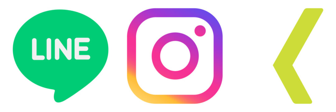Line Instagram Xing Icons
