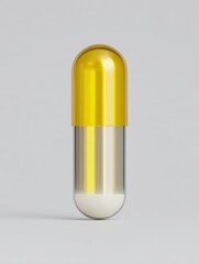 Concept of Limited Antibiotic Use Shown by Half Capsule on a Clear Background Focusing on Health and Medicine Issues