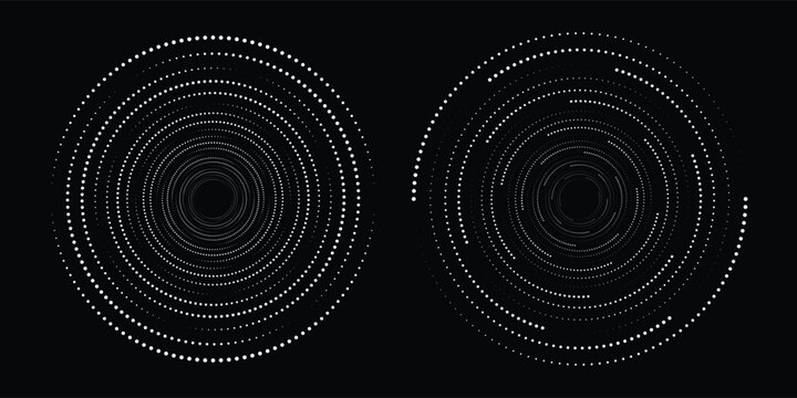 Twisted with white color lines as dynamic abstract vector background or logo or icon. abstract spiral circle dot spiral