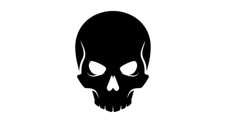 Obraz premium black skull icon on white background