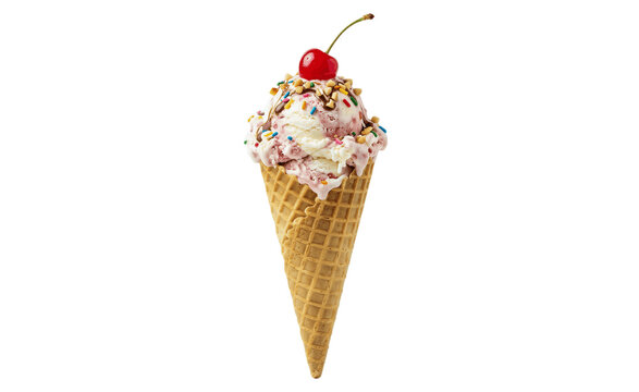 ice cream cone isolated on white background