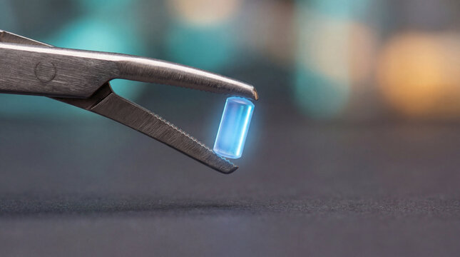 Glowing Nuclear Fuel Pellet Clean Energy Technology Concept
