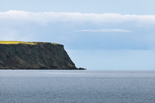 Coastal cliffs at Heads of Ayr on the west coast of Scotland