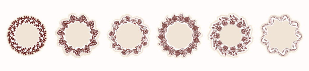 Naklejka premium Hand drawn pair angel illustration with candle , halo and wings. Isolated flat vector black and white motif in sticker style. For christian religious greetings card blessing greetings card. 