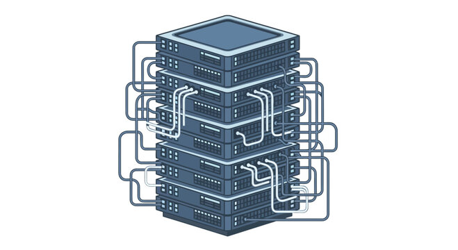 server tower with circuit board design