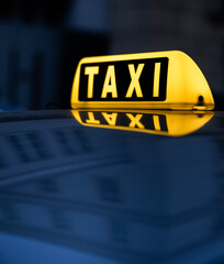 taxi sign at night © Agata Carr