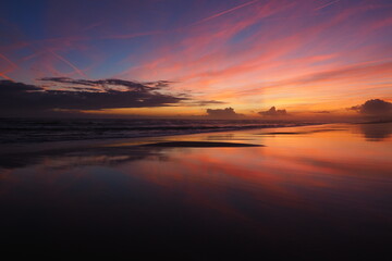 Obraz premium Sunset Monte Gordo Portugal