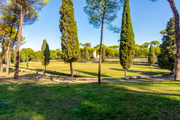 Naklejka premium Piazza di Siena square in Villa Borghese, Rome, Italy