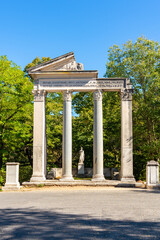 Fototapeta premium Tempio di Antonino e Faustina temple in Villa Borghese, Rome, Italy
