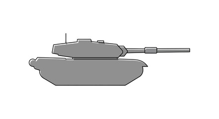 Fototapeta premium Military Tank Vehicle Armored Combat.
