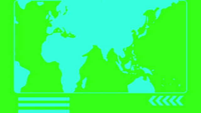 Find out the area on world map animation