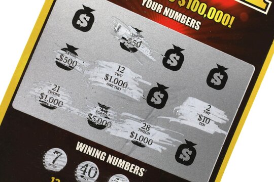 Losing Lottery Scratch-Off Card