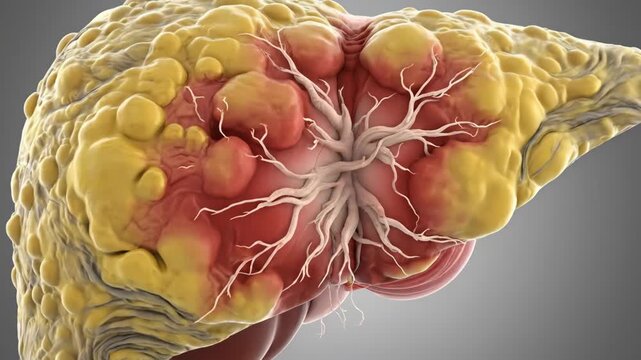 Human Liver Disease Progression Fatty Liver to Advanced Cirrhosis