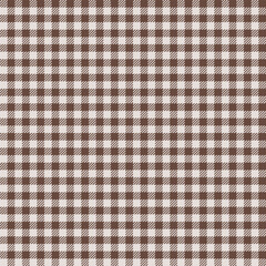Check seamless pattern. Brown small checks background. Repeated gingham beige patern. Scottish style. Design prints. Repeating texture checkered plaid. Repeat chess woven fabric. Vector illustration