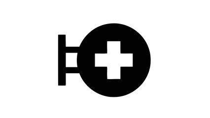 Fototapeta premium Vector illustration&nbsp;of medical cross sign icon, hospital or clinic symbol on a transparent background