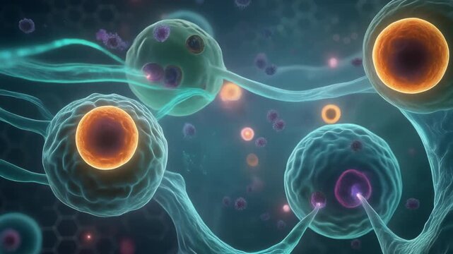 Cells Communicating Through INTERFERON Signals in a Cinematic Macro View