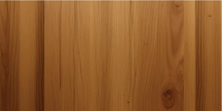 A high-quality brown wooden plank pattern vector illustration features a natural textured hardwood surface design suitable for an old oak or pine timber board wall and floor material