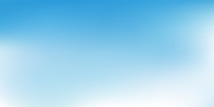 Cloudy blue sky gradient line. Simple day game background. Light circular cool sunburst summer vector. Bright white sunny soft spiritual sunshine. Pastel flare blast watercolor effect. Sun ray radial