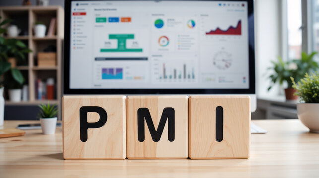 PMI Purchasing Managers Index economic indicator for market trend analysis and financial forecasting provide vital data for investment strategy and global manufacturing sector growth assessment