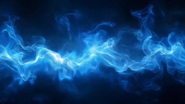 Electric blue flame or lightning on a dark background