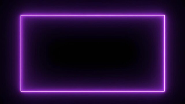 Neon purple rectangle glowing on dark background