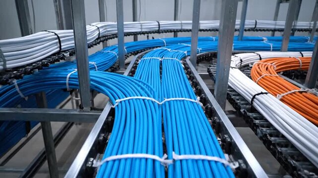 Network Cables in Data Center.
