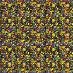 Vibrant bloom (abstract seamless pattern)