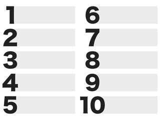 「1」〜「10」数字フレームセット