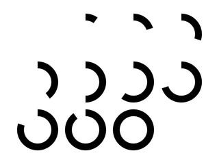 0%〜100%ドーナツグラフインジケーターセット