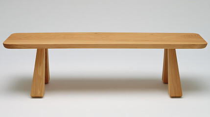Fototapeta premium A wooden bench with a triangular design