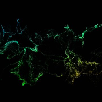 abstract fractal energy shockwaves on alpha background
