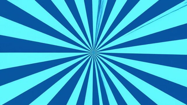A radial pattern of alternating dark blue and light blue lines emanates from a central point.