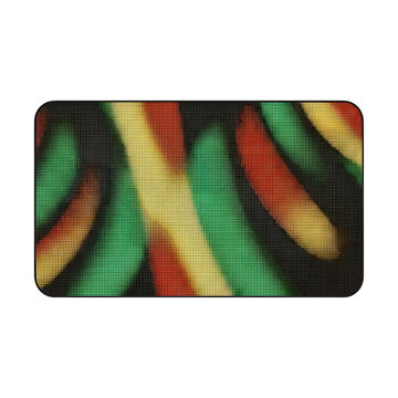 Abstract jamaican flag wave pattern design with vibrant colors isolated on transparent background