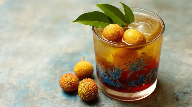 Sweet longkong fruit blended in a glass.