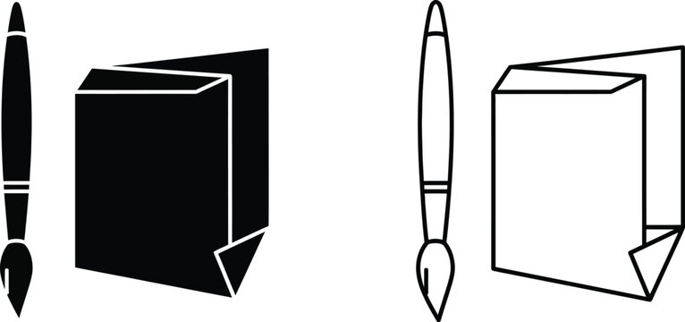 Drawing tools and 3d blocks for art and design isolated on transparent background, Vector