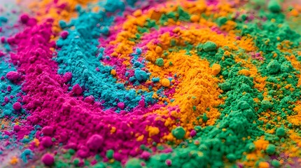 Obraz premium Vibrant colored powder in swirling patterns for artistic expression
