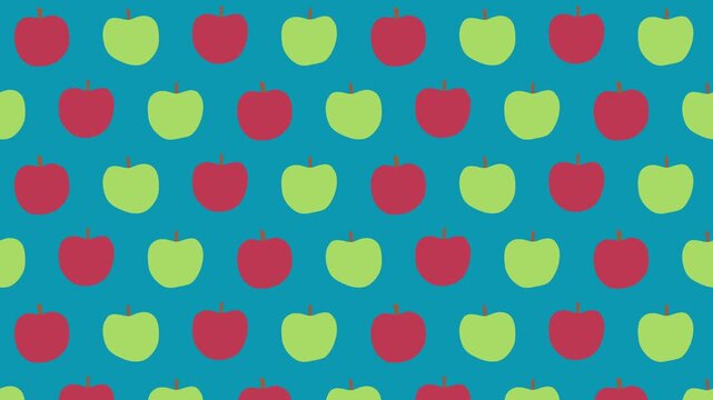 かわいいリンゴのシームレスパターン動画背景